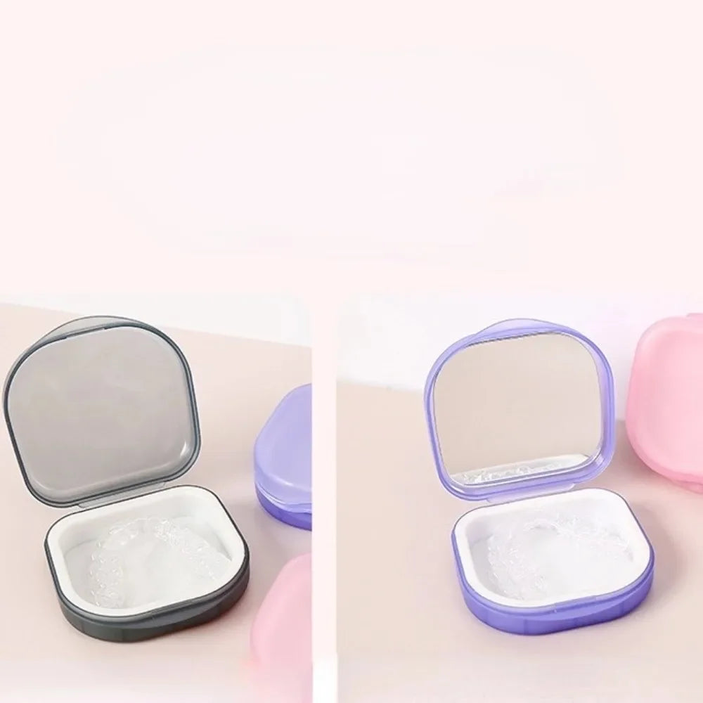 Teeth Retainer Storage Box Invisible Braces Case Multifunctional Dental Mouthguard Holder Portable Travel Orthodontic Container