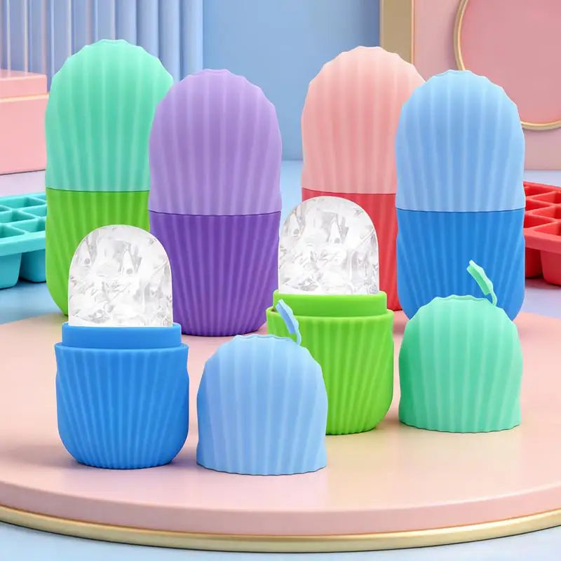 Silicone Face Ice Mould - Reusable Ice Roller for Face & Eyes