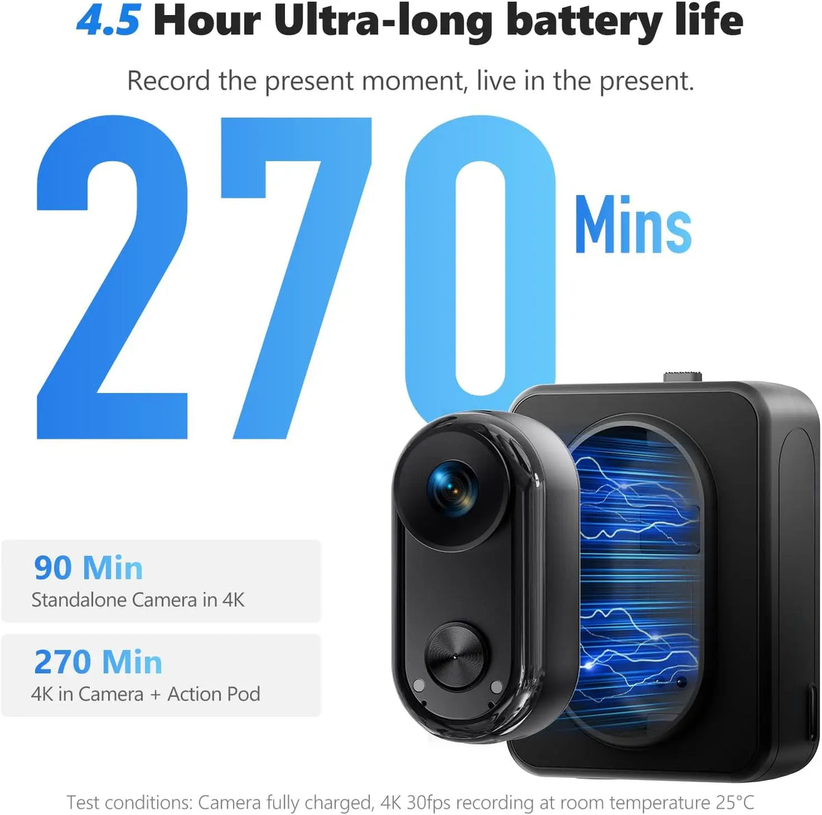 ANSVICAM 4K Mini Action Camera with Magnetic Mounts & Charging Case