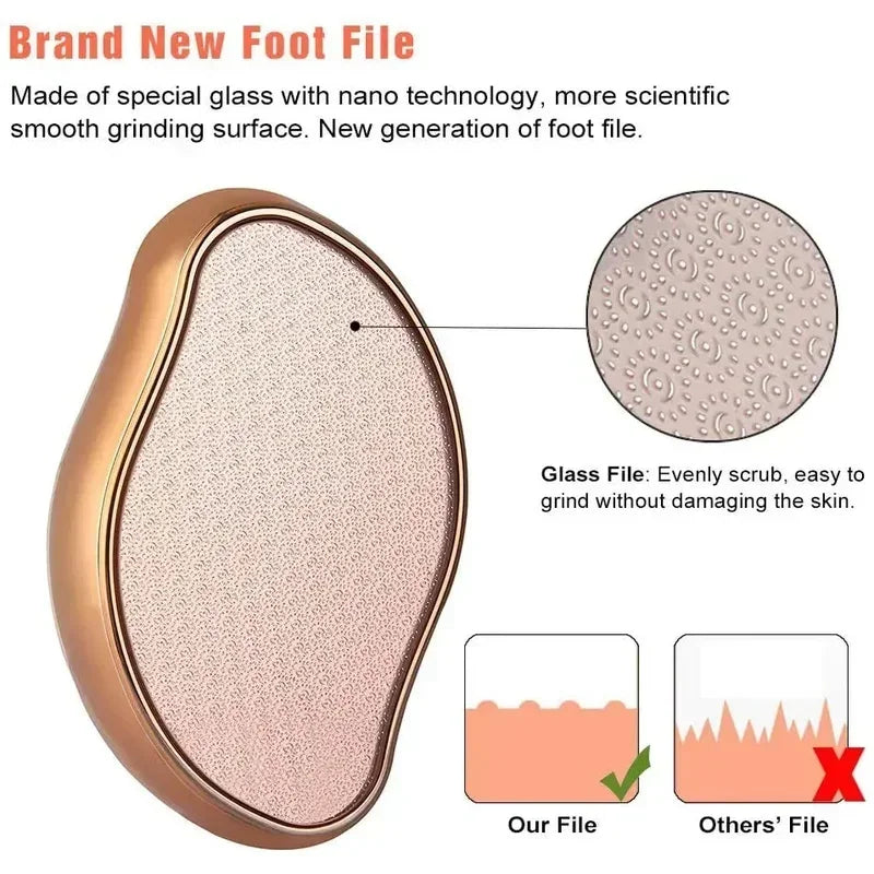 2in1 High-Density Nano Glass Foot File Rasps Callus Dead Feet Skin Care Remover Pedicure Foot Care Artifact For Daily Life