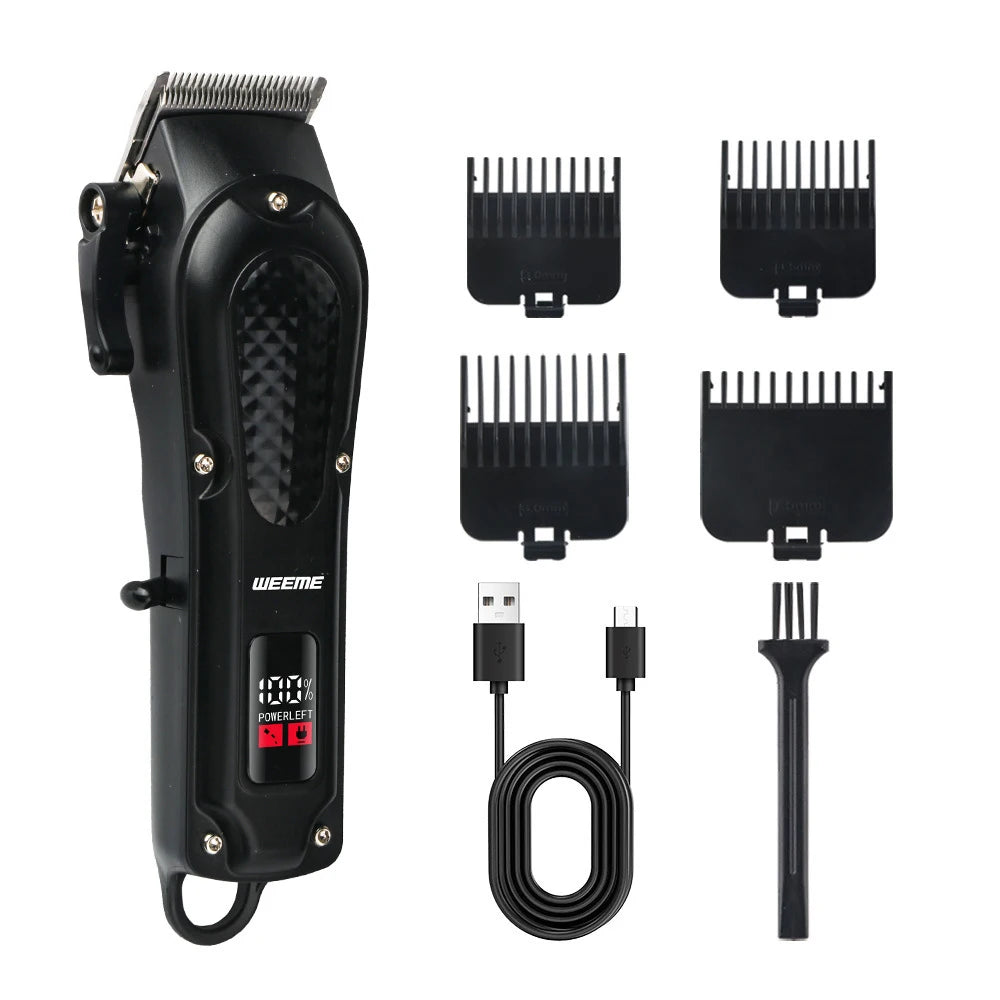 T9 Cordless Hair Clipper with Anti-Slip Grip, 4 Guide Combs and USB-C Charging