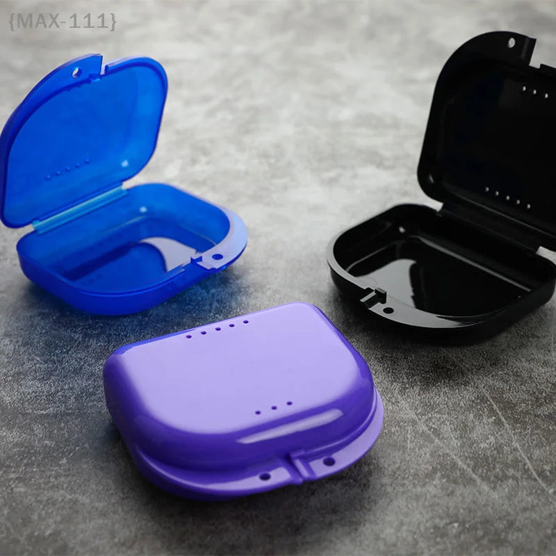 Travel Dental Case For Retainer, Mouthguard, Denture, Brace Cleaner Secure Hygienic Storage Box