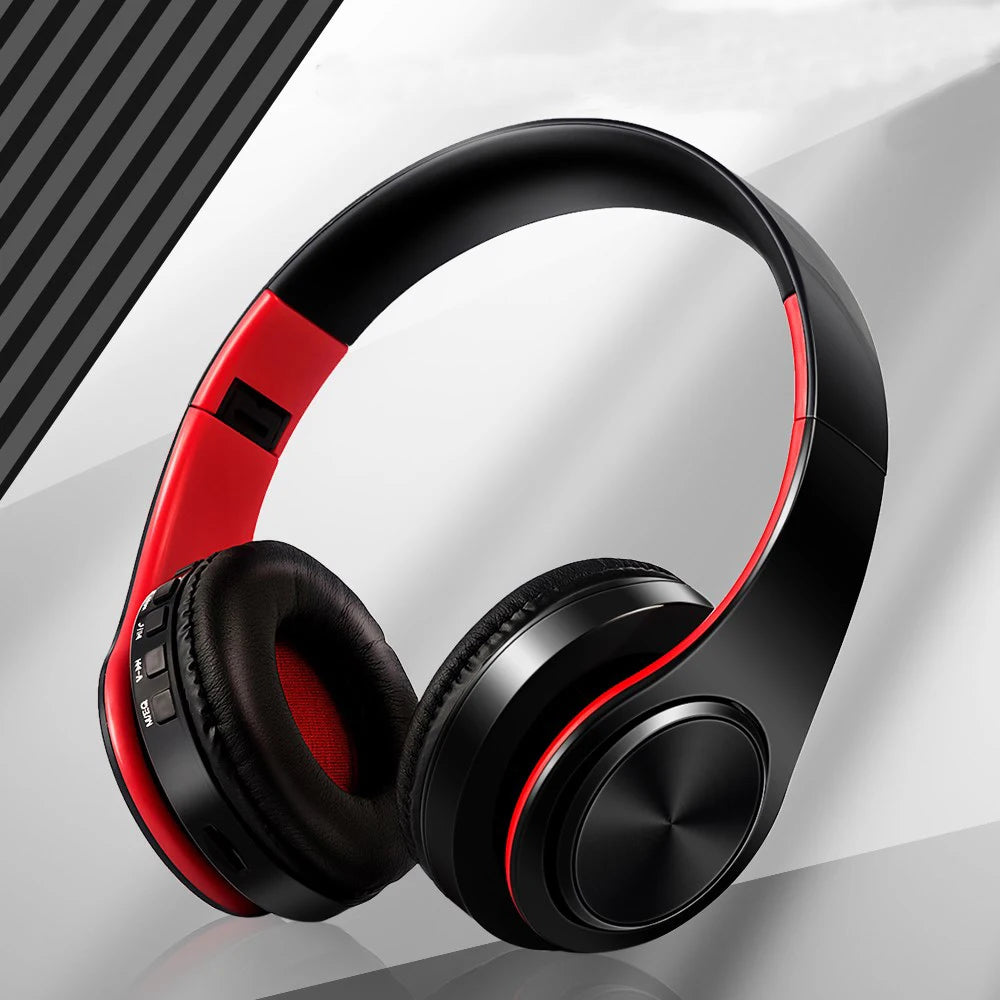 Foldable Bluetooth 5.3 Over-Ear Headphones with FM Radio & Mic