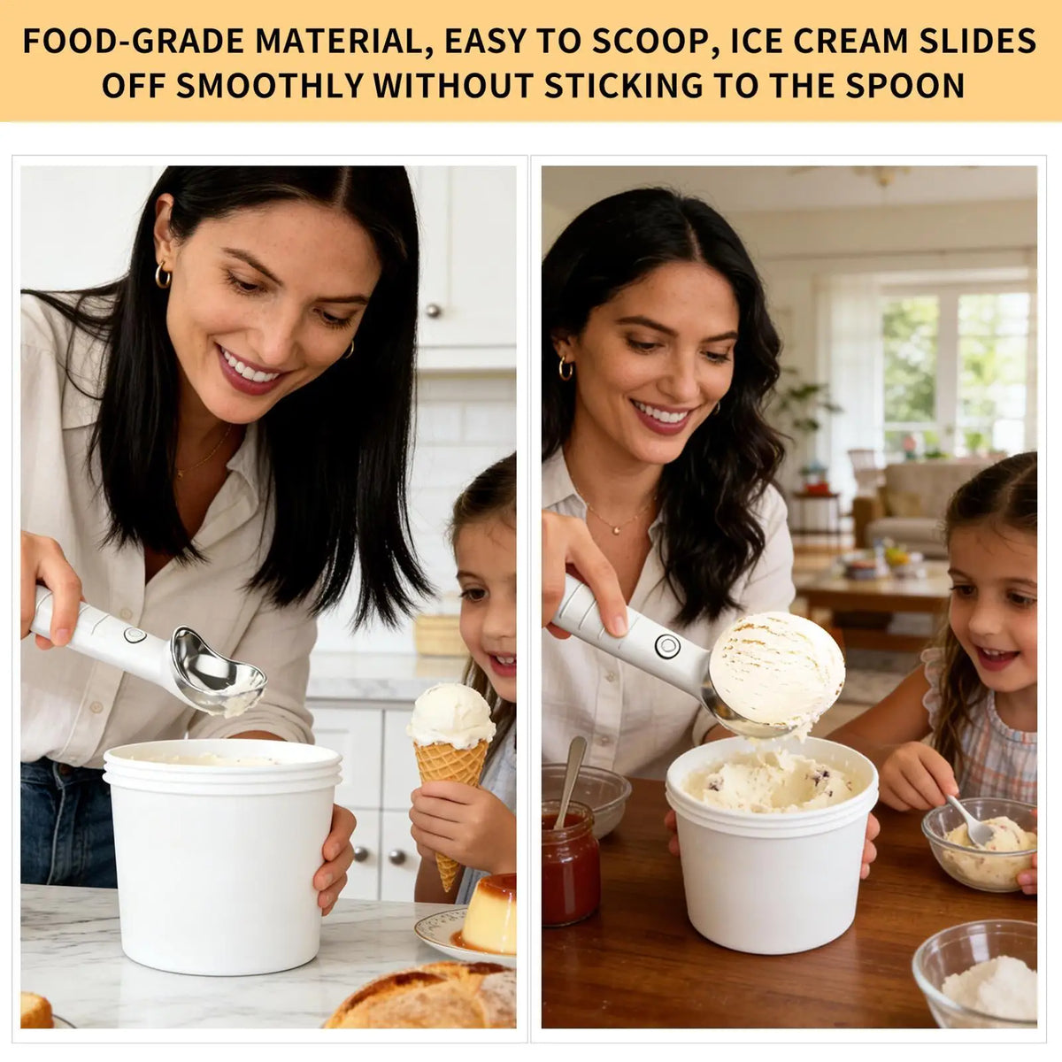 Heated Ice Cream Scoop, Automatic Warming Scooper