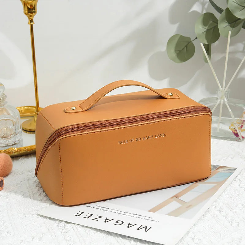 New Arrival Hot Sell PU Pillow Large Capacity Cosmetic Bag for Women Waterproof Portable Cosmetics Washing and Gargling Bag