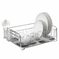 304 Stainless Steel Dish Drainer Rack – White Background