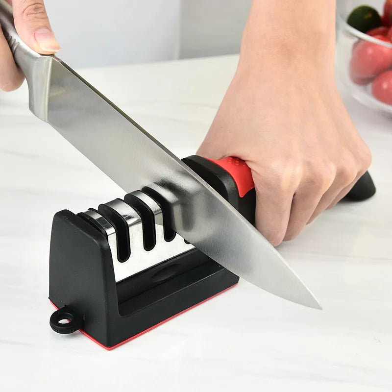 4-in-1 Hand-Held Knife Sharpener – Multi-Stage Kitchen Sharpening Tool for Knives & Blades