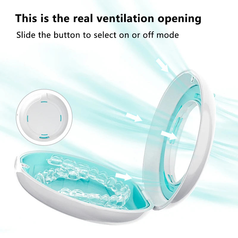 Orthodontic Case Dental Invisible Braces Retainer Box With Mirror Mouth Guard Denture Storage Aligner Case Oral Hygiene Organize