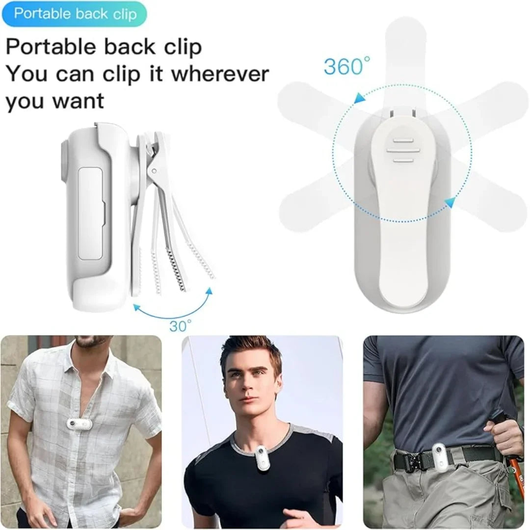 Mini Wearable Action Camera - 1080P HD Clip-On Vlogging Camera with WiFi