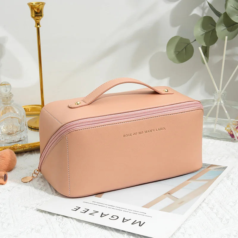 New Arrival Hot Sell PU Pillow Large Capacity Cosmetic Bag for Women Waterproof Portable Cosmetics Washing and Gargling Bag