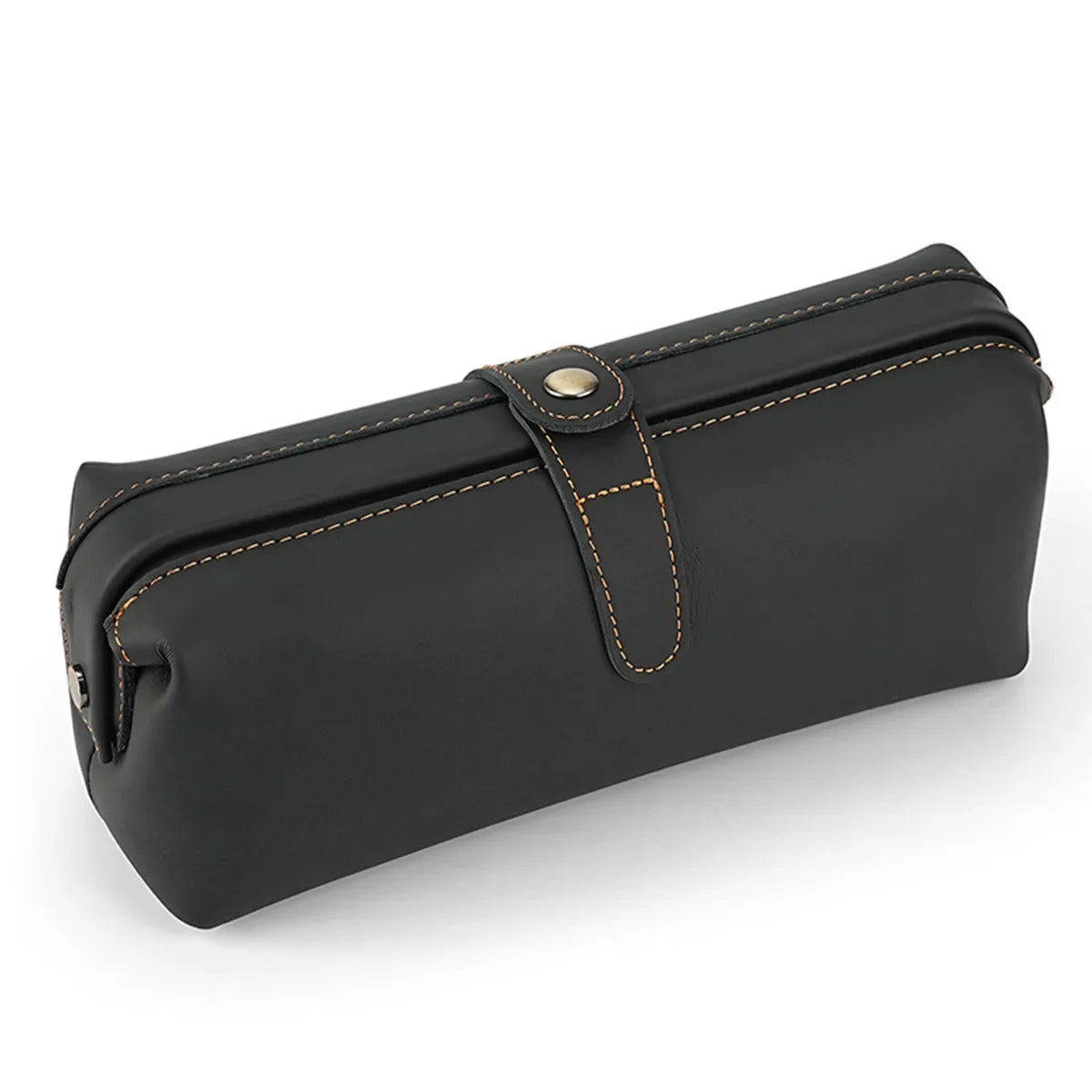 Genuine Leather Makeup Purse Organizer Bag for Perfumes and Cosmetic Outdoor Travel Large Capacity Cowhide Wash Bag Unisex