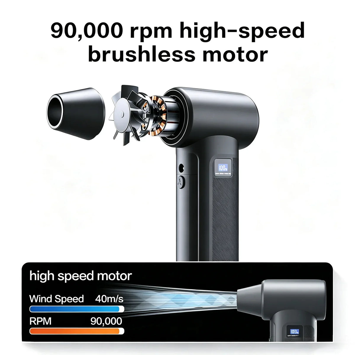 Rechargeable Mini Air Duster & Turbo Blower – USB-C
