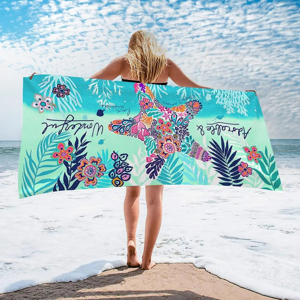 Microfiber Beach TowelLarge Quick-drying sunscreen for Adults  Absorbent Bath Towel Travel Swimming Pool Towel outdoor