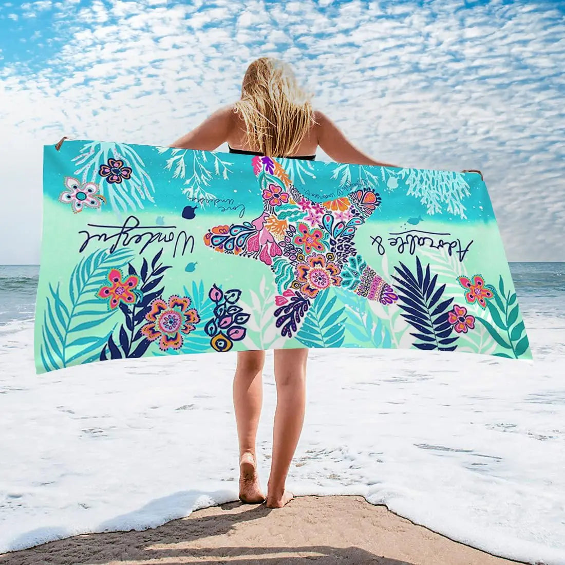 Microfiber Beach TowelLarge Quick-drying sunscreen for Adults  Absorbent Bath Towel Travel Swimming Pool Towel outdoor