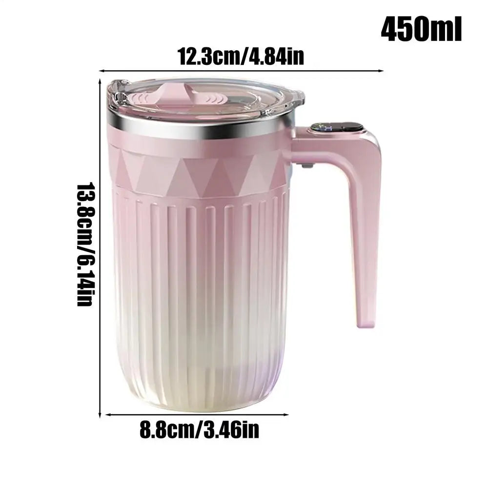 450ml Rechargeable Self-Stirring Mug with Temperature Display