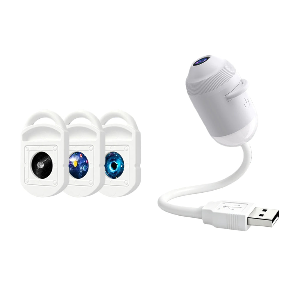 USB Galaxy and Ocean Projection Night Light with Flexible Arm