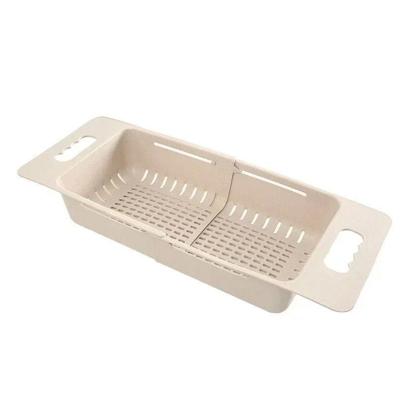 Adjustable Expandable Sink Colander & Drain Basket — Eco-Friendly Wheat Straw | Fits All Sinks
