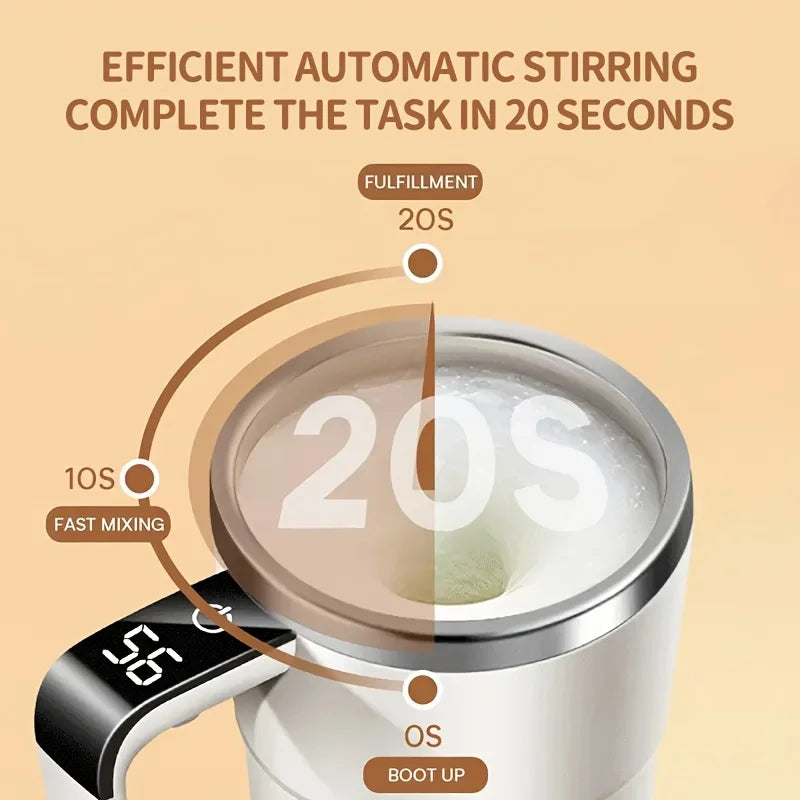 380ml Self-Stirring Mug with Digital Temperature Display