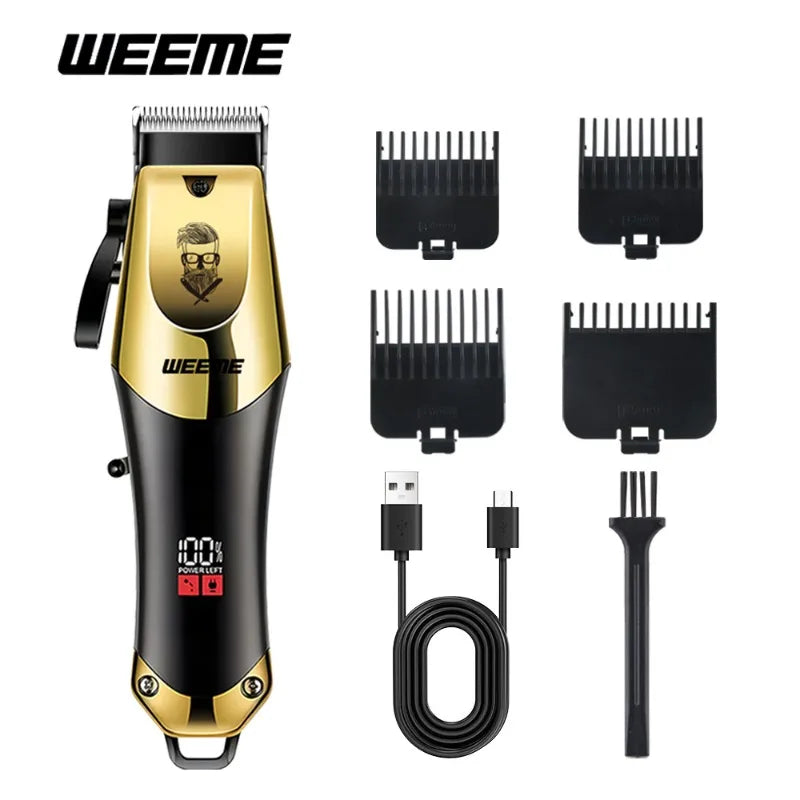 T9 Cordless Hair Clipper with Anti-Slip Grip, 4 Guide Combs and USB-C Charging
