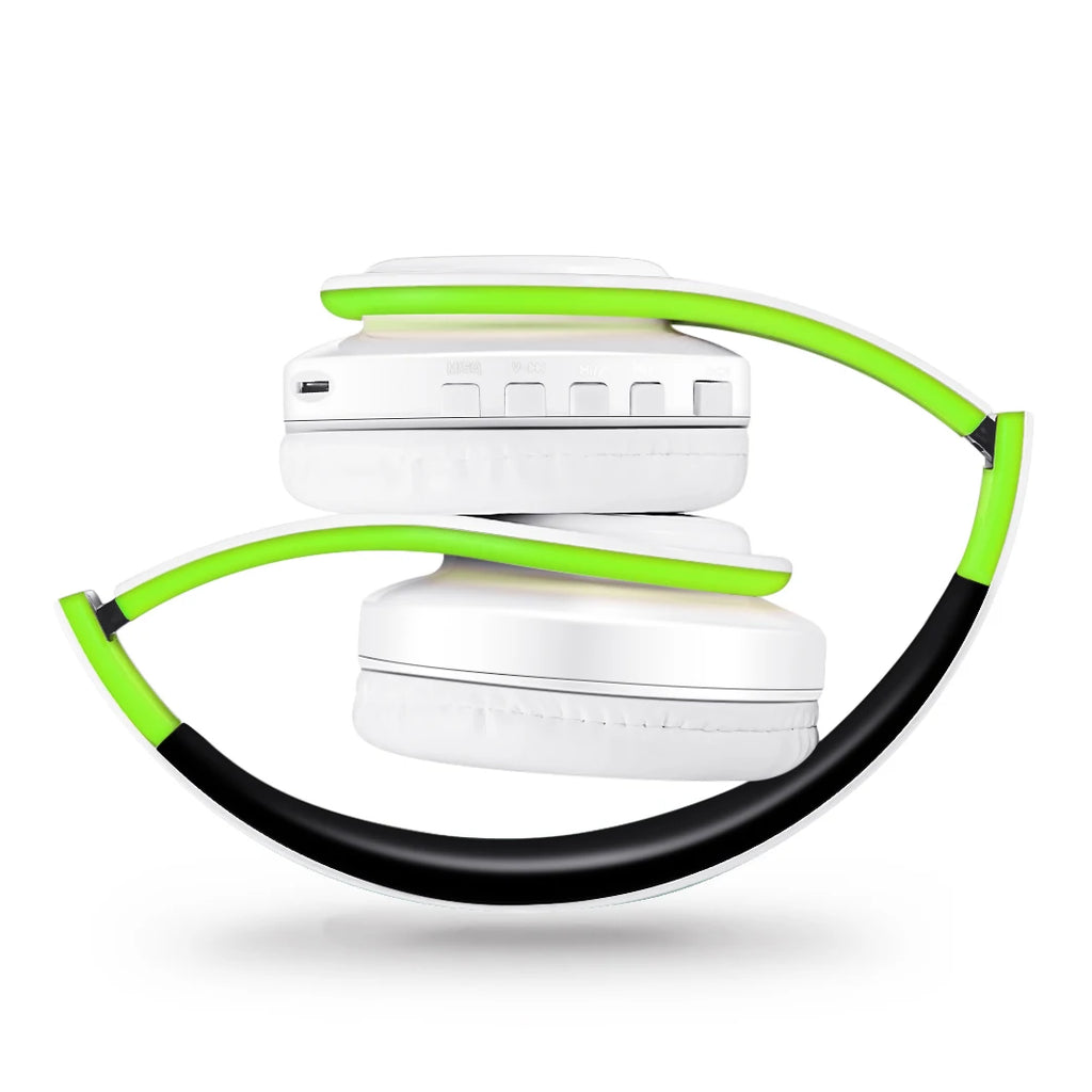 Foldable Bluetooth 5.3 Over-Ear Headphones with FM Radio & Mic