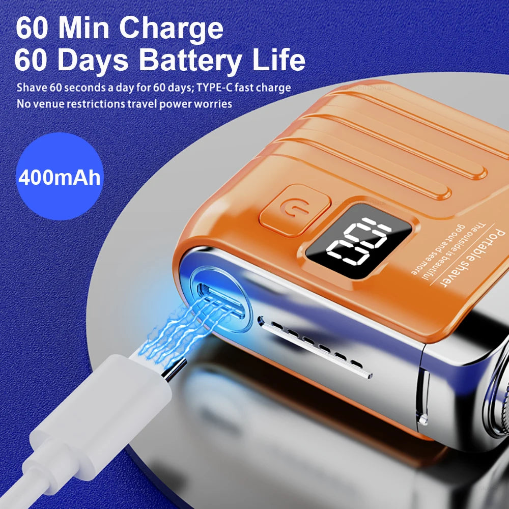 Men's Mini Dual-Head Electric Shaver – USB Rechargeable