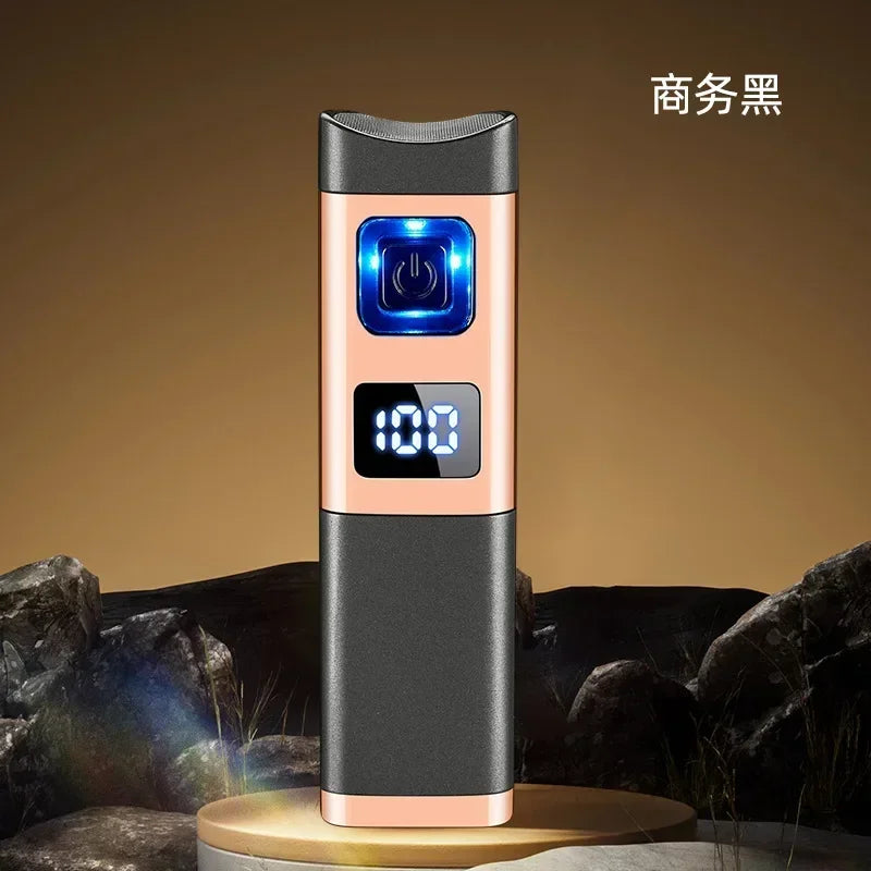 USB-C Rechargeable Triple Jet Lighter with Digital Display