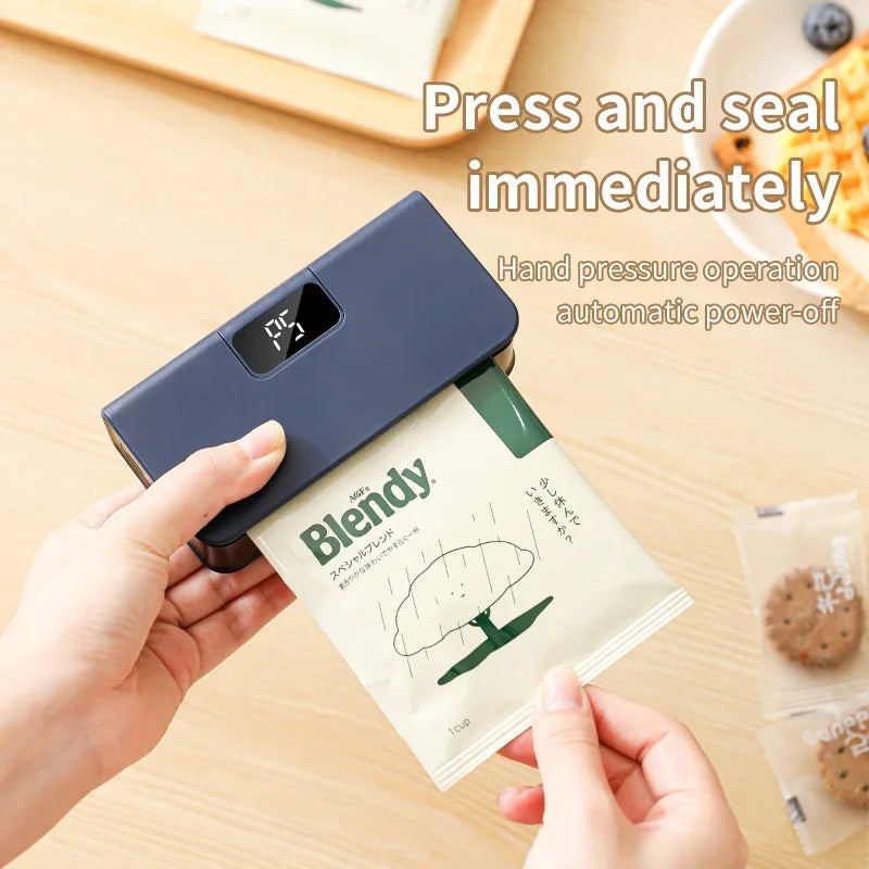 Rechargeable Mini Bag Heat Sealer and Cutter, 6 Heat Settings