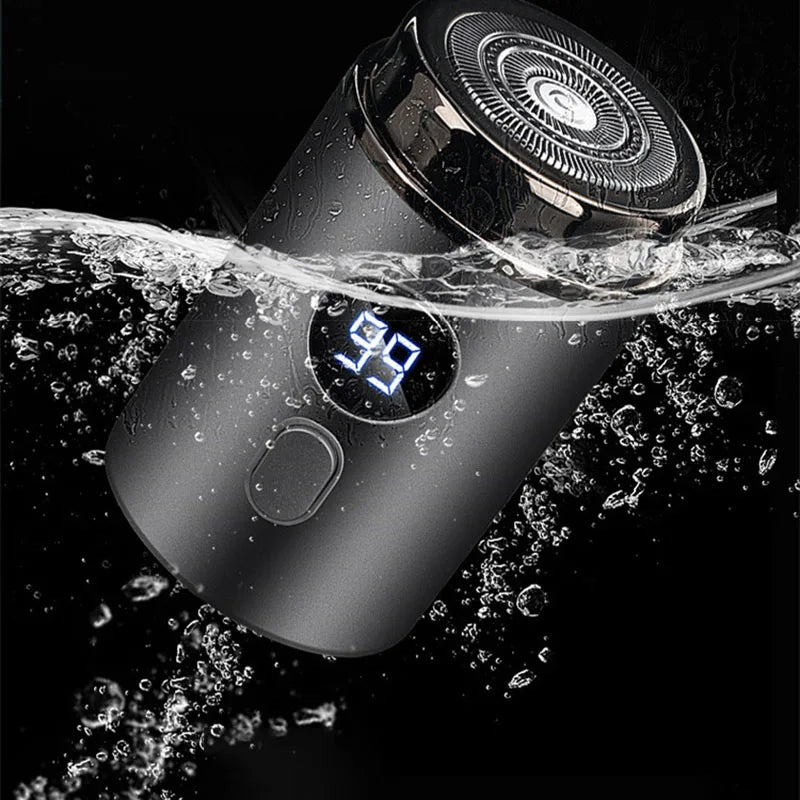 Men's Mini Electric Shaver with LED Display – USB-C Rechargeable