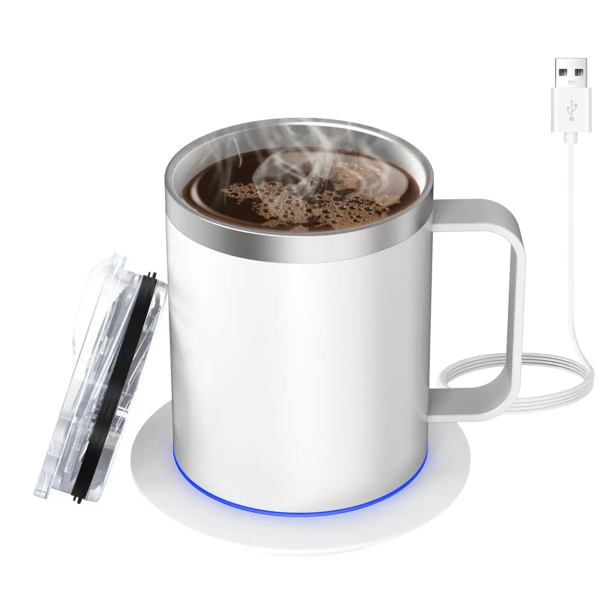 350ml Heated Coffee Mug with USB Warming Base