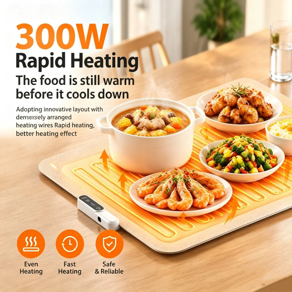 Foldable Silicone Electric Food Warming Mat