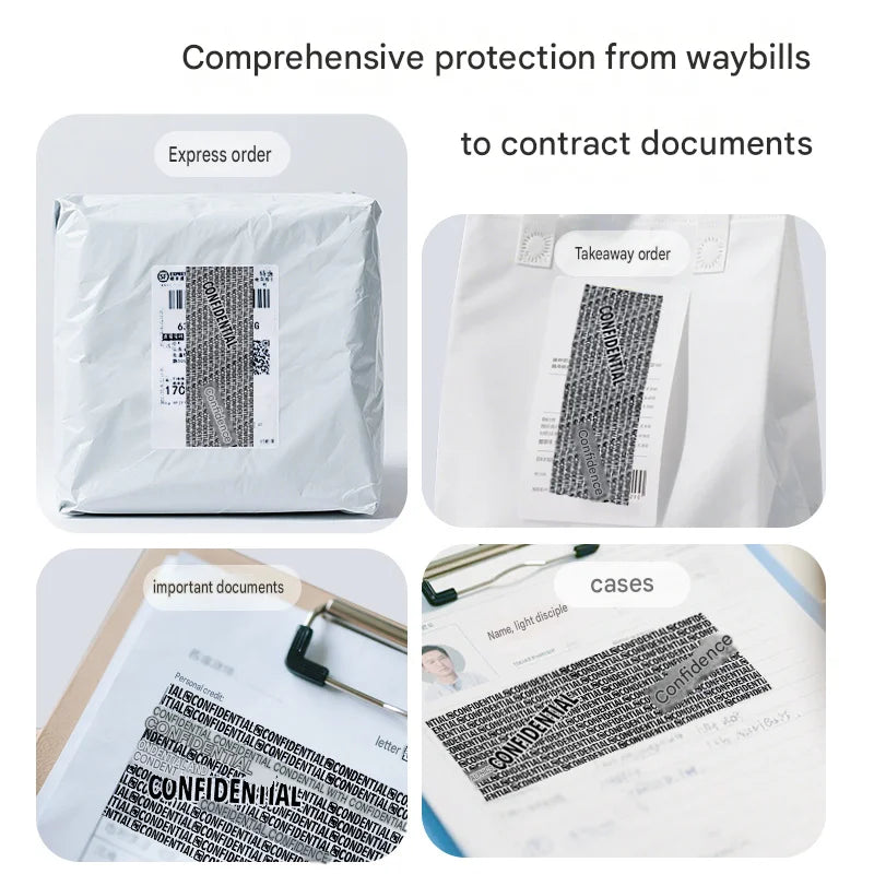 Shell-Shaped Privacy Roller Stamp for Address Labels