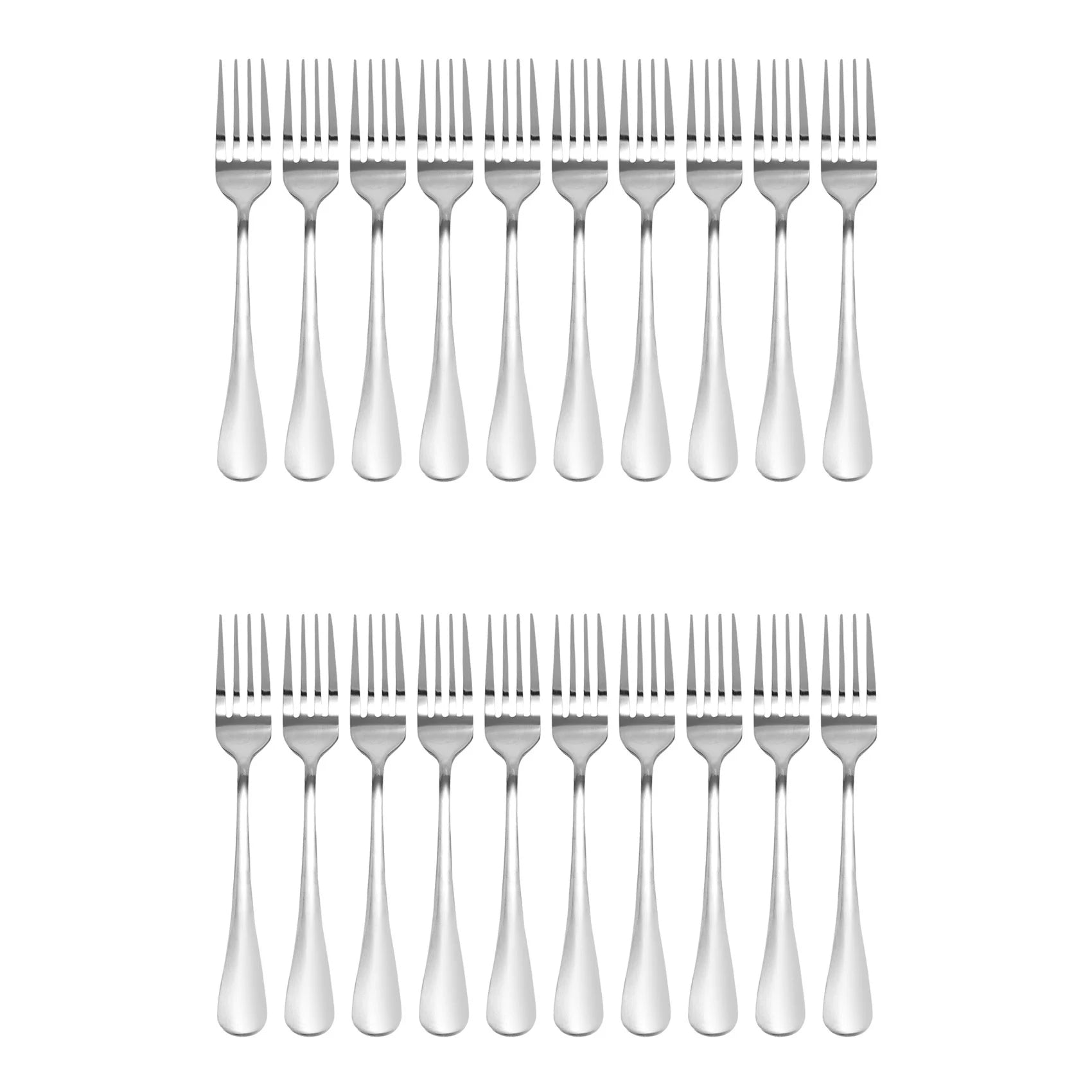 ABRE-20 PCS Fork Table Stainless Steel Steak Fork Forks Cutlery Dinner Table, Fruit Salad, Steak-18.5Cm Total Length