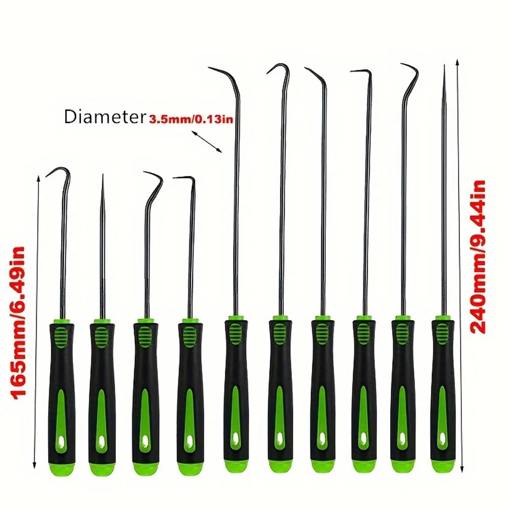 Precision Pick & Hook Tool Set – Oil Seal & O-Ring Removal Tools for Automotive & Mechanical Use (4 or 10 Piece)