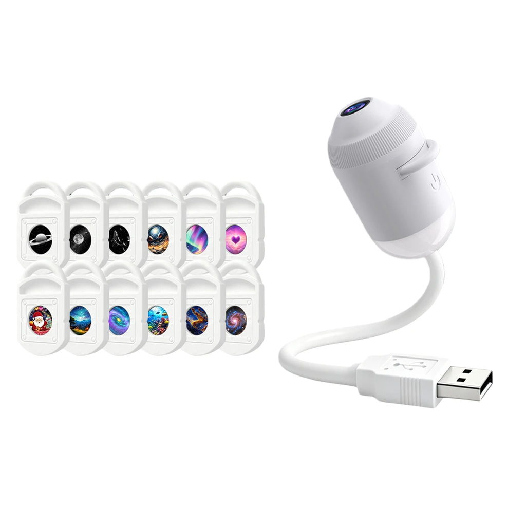 USB Galaxy and Ocean Projection Night Light with Flexible Arm