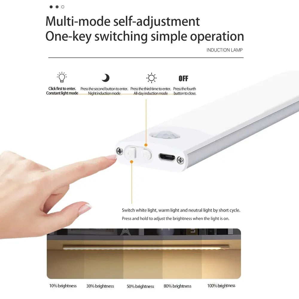 Rechargeable LED Under-Cabinet Light with Motion Sensor