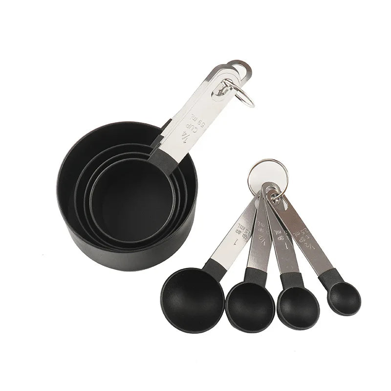 8-Piece Measuring Cup & Spoon Set with Stainless-Steel Handles