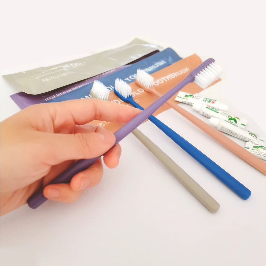 Free Fast Shipping High Good Quality Multi Color Toothbrush Toothpaste Dental Kit for Travel Portable Family Guest Frosted Bag