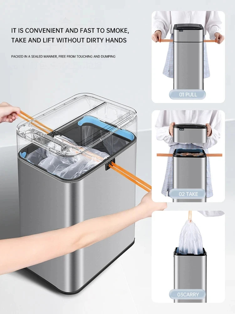 Stainless Steel Sensor Bin – 30L, 40L, 50L & 60L