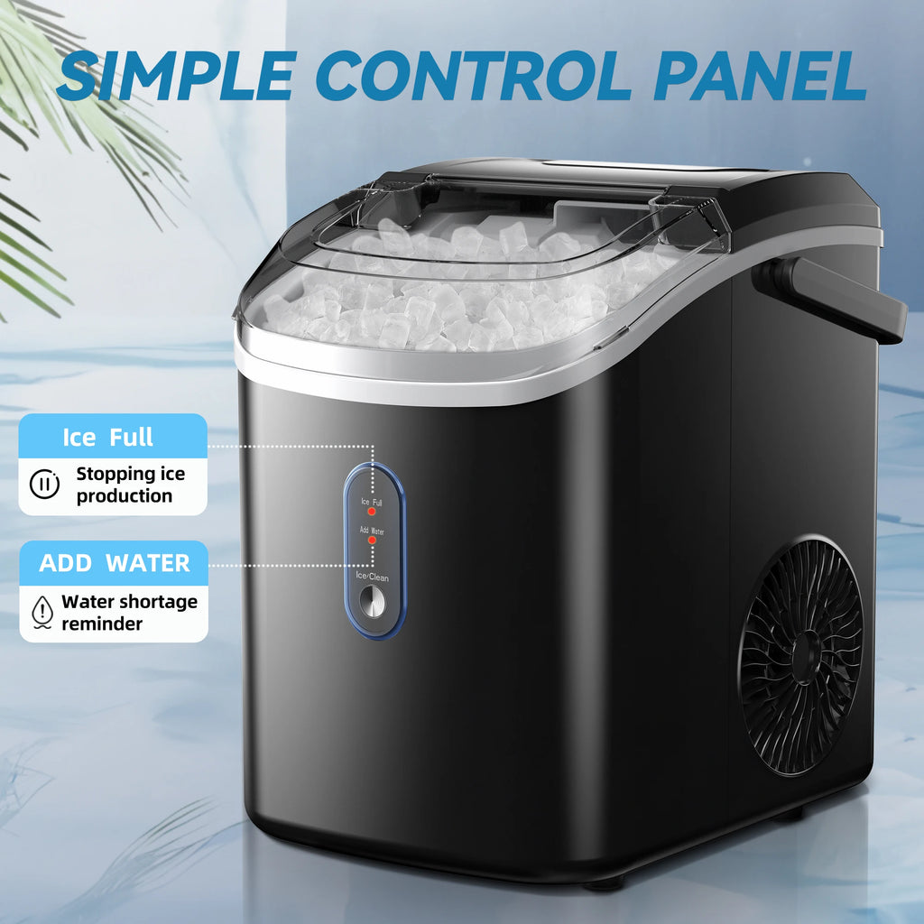 Nugget Ice Maker, Countertop Soft Chewable Pellet Ice Machine