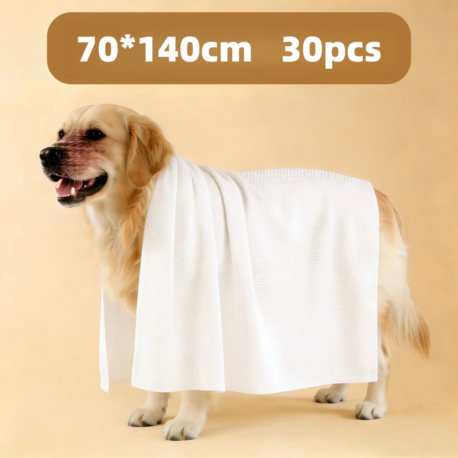 Disposable Pet Bath Towel Super Absorbent Lint-Free Dog Cat Drying Wipes 3 Sizes Thick Disinfected Pet Grooming Towels For Puppy
