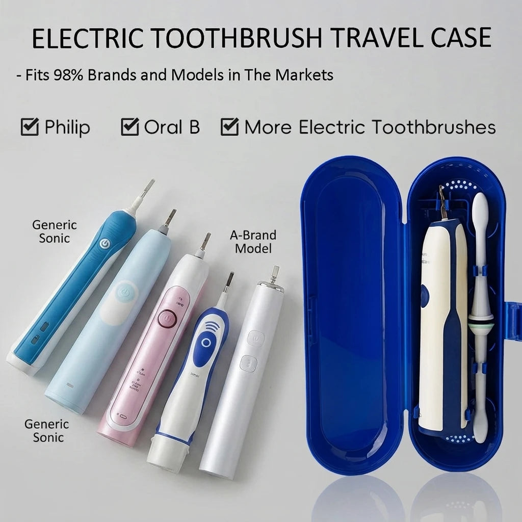Universal Electric Toothbrush Travel Case Portable Storage Box Cover Protective Organizer Fits OralB Philip 98% Models Case