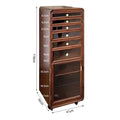 North American black walnut solid wood dental cabinet teacup tea set storage modern light luxury floor-to-ceiling cabinet