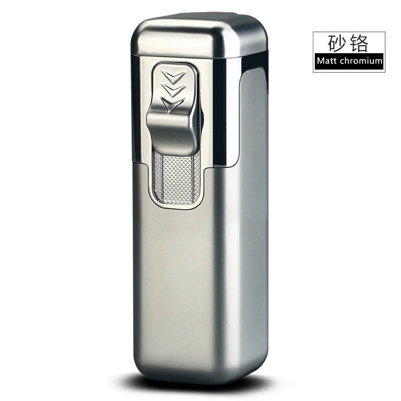 Refillable Quad Jet Butane Lighter – Metal Blue-Flame Design