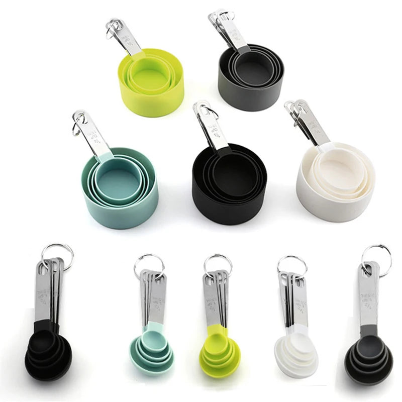 8-Piece Measuring Cup & Spoon Set with Stainless-Steel Handles