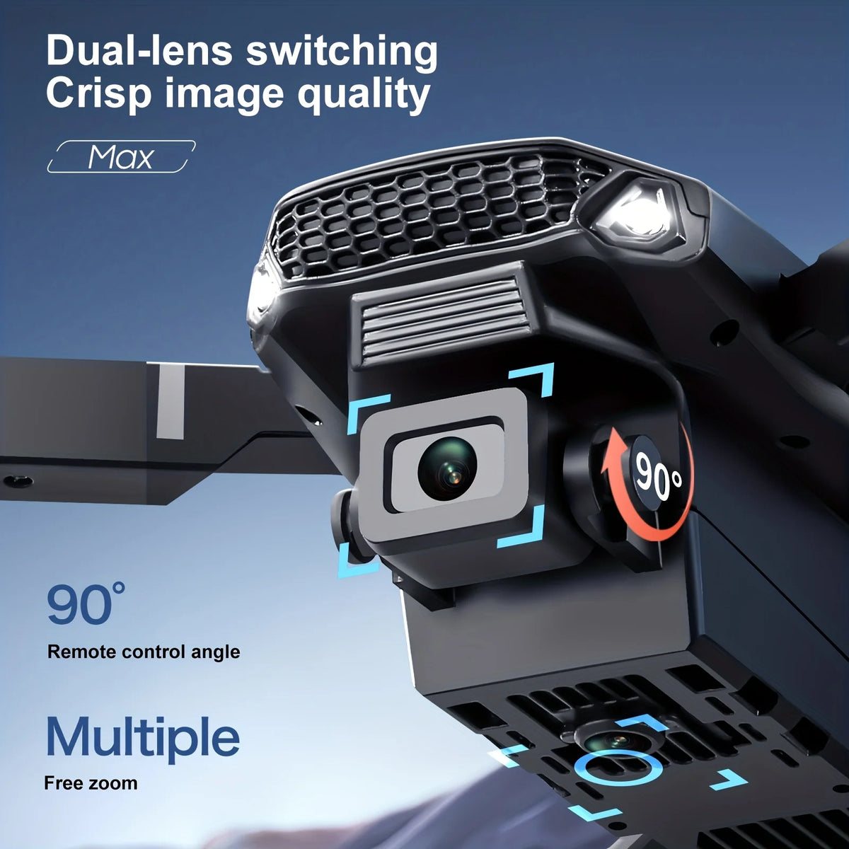 E88 Pro Foldable Drone with Dual Cameras and One-Key Return, RC Quadcopter for Beginners