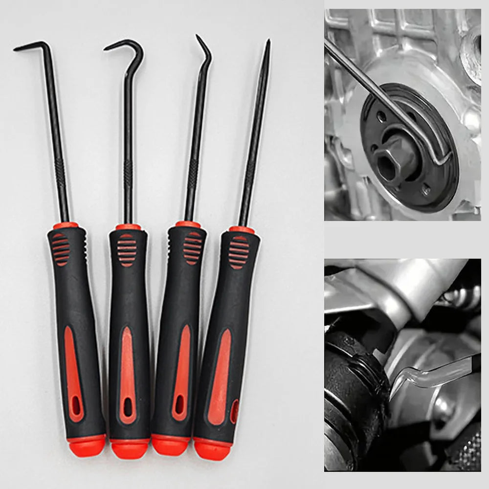 10/4Pcs Precision Pick and Hook Set, Car Auto Oil Seal/O-Ring Seal Gasket Pick Mini Precision Hooks Professional Puller Remover
