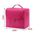 Large 4-Tier Makeup Train Case - Portable Cosmetics & Nail Organizer with Adjustable Straps