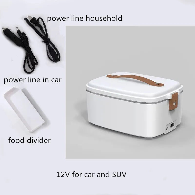 Electric Heated Lunch Box for Home & Vehicle Use – 12V/24V