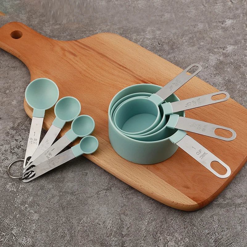 8-Piece Measuring Cup & Spoon Set with Stainless-Steel Handles