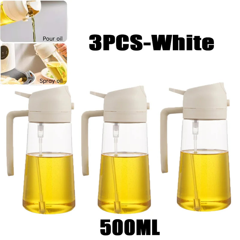 Oil Spray Bottle for Cooking & BBQ – 200ml, 300ml & 500ml | Available with Oil Brush